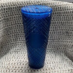 Starbucks 2021 Deep Blue Jeweled Textured Tumbler 
No straw